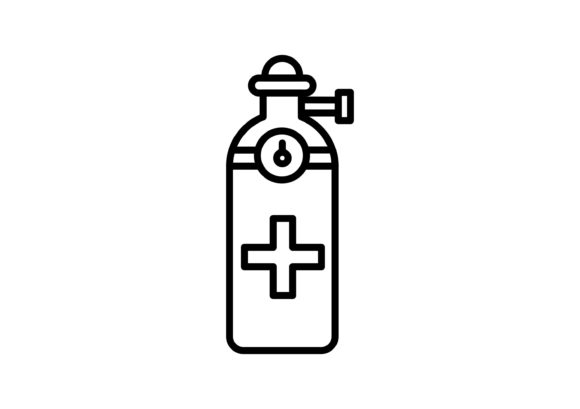 Medical Gas Cylinder Line Icon Design Review
