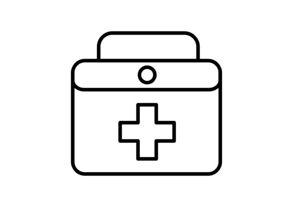 Medical Kit Line Icon for Embroidery Projects