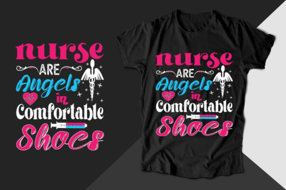 Nurse Are Angels in Nurse T-Shirt Design