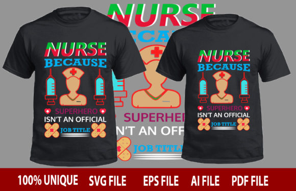 Nurse Because Superhero Isn’t: A Bold Embroidery Design