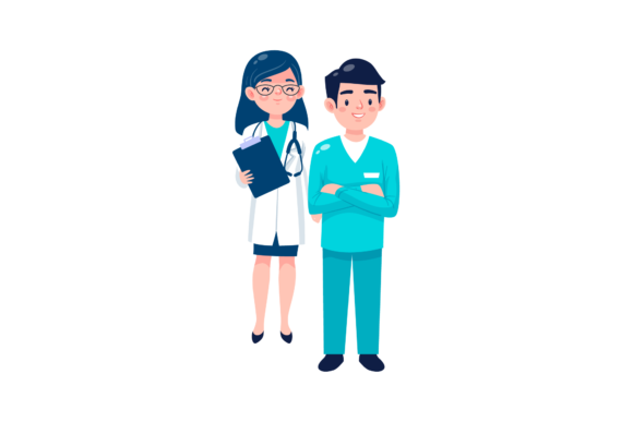 Nurse Health Care and Medicine Arts Design Review