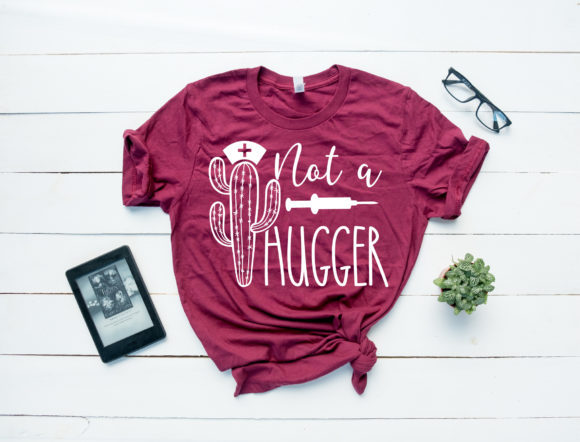 Nurse Not a Hugger Saying Cactus