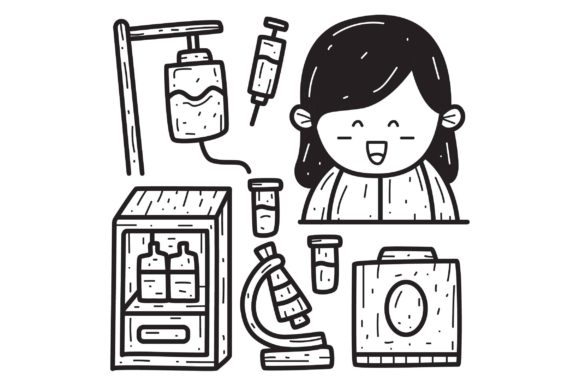 Reviewing the Coloring Nurse Cartoon Doodle