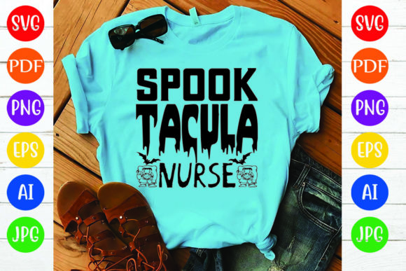 Spook Tacula Nurse T-shirt: A Unique Embroidery Design