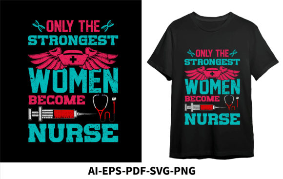 Strong Women Embroidery Design for Nurses